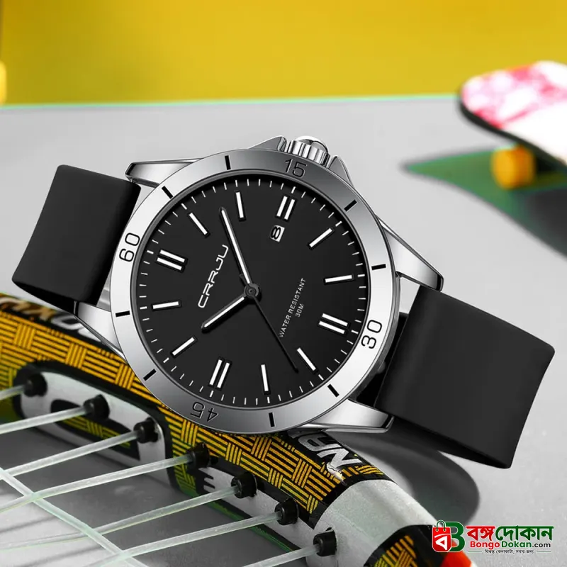 Crrju New 5025 Men's & Ladies' Waterproof Watch (black) - বাংলাদেশে সেরা দাম ও আকর্ষণীয় কালেকশন - গ্যালারি