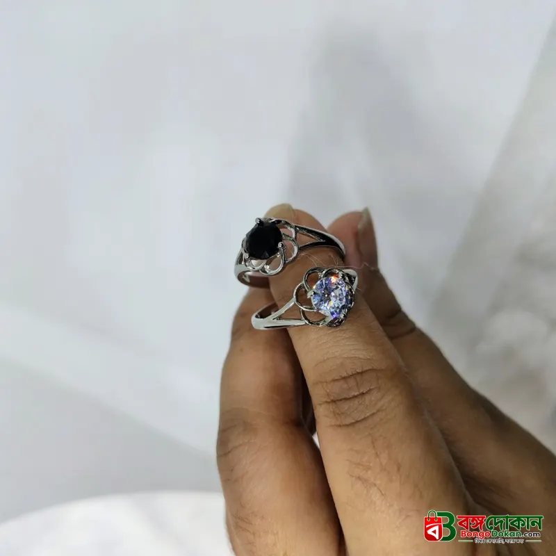 Crystal Bloom Silver Ring - বাংলাদেশে সেরা দাম ও এক্সক্লুসিভ ডিজাইন - গ্যালারি