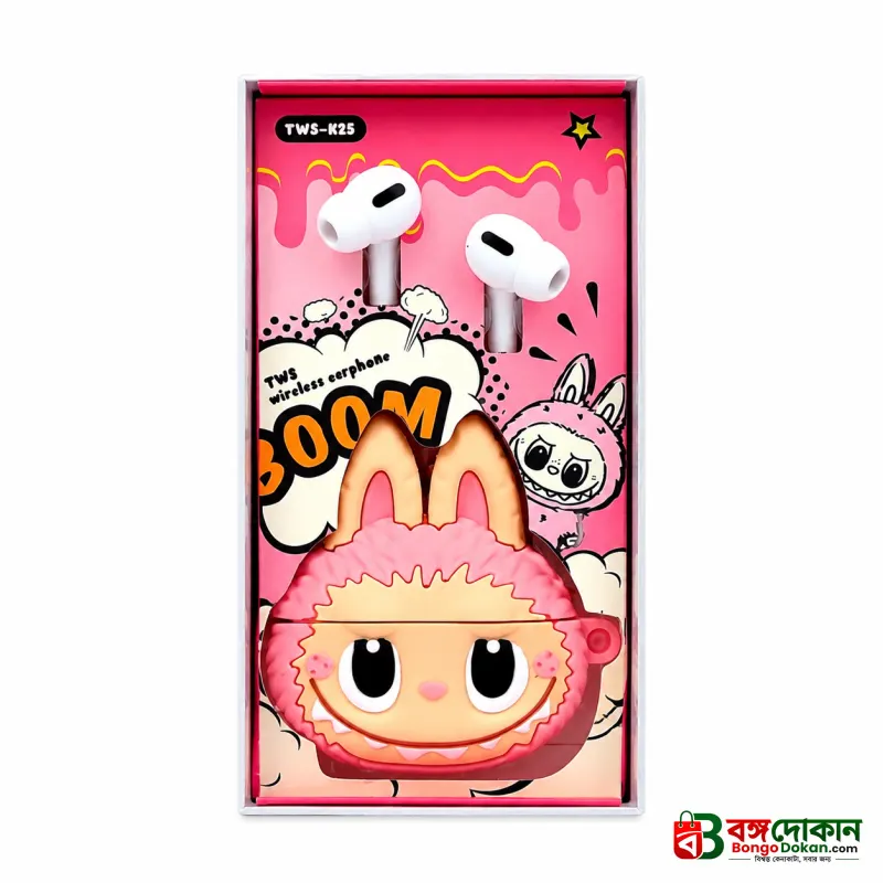 Cute Cartoon 3D Labubu Silicone Protective Shell TWS Wireless Earbuds – Bluetooth In-Ear Headphones with HD Sound, IPX4 Waterproof & Long Battery - বাংলাদেশে সেরা দাম ও স্পেসিফিকেশন - গ্যালারি