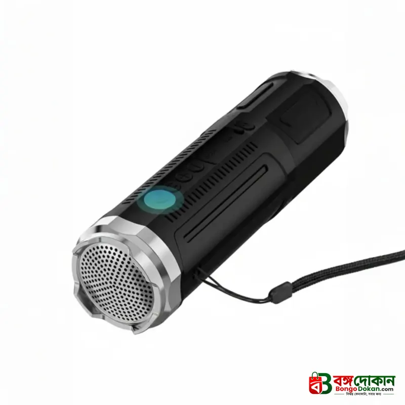 Deepartner Portable Bluetooth Outdoor Speaker – Wireless Mini Speaker with Zoomable Flashlight, 4 Dimming Modes, FM Radio & Long-Lasting Battery (140g) - বাংলাদেশে সেরা দাম ও স্পেসিফিকেশন - গ্যালারি