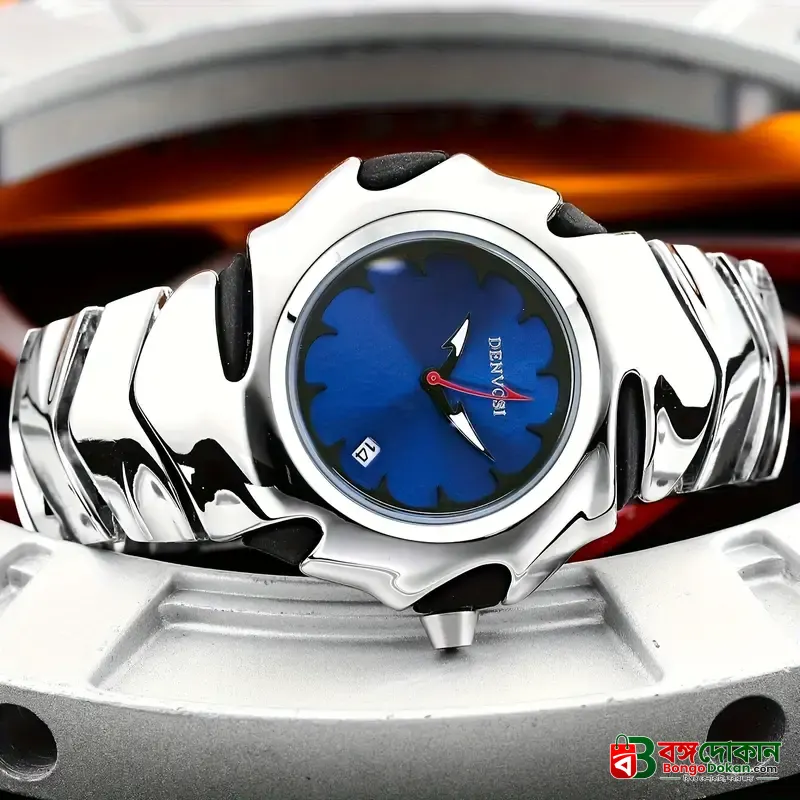 DENVOSI Premium Metal Watch – Bold Design (Blue Dial) - বাংলাদেশে সেরা দাম ও নতুন কালেকশন - বাংলাদেশে সেরা অফার ও দাম