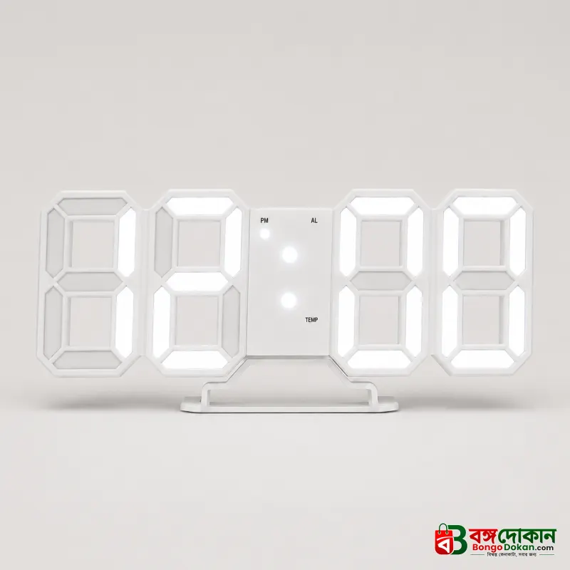 Digital LED Electronic Table & Wall Clock – Multi-Functional Alarm Clock with Temperature Sensor, Date Display, USB Powered, and Memory Backup - বাংলাদেশে সেরা দাম ও অরিজিনাল কালেকশন - গ্যালারি
