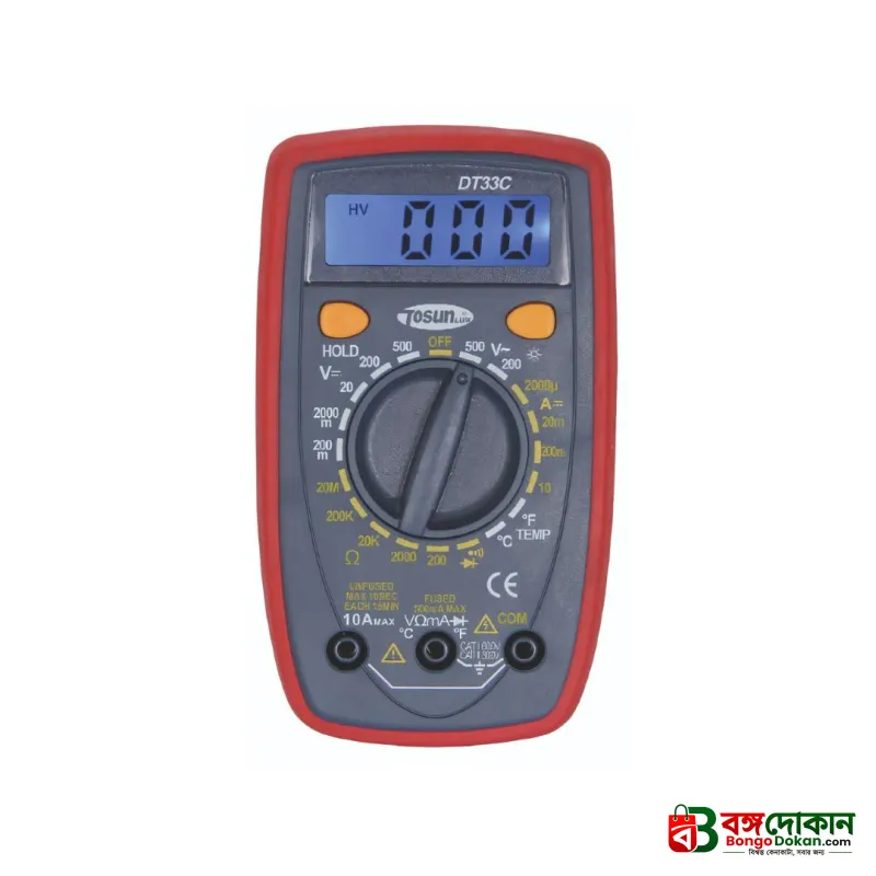Digital Multimeter DT33 Series (DT33B, DT33C, DT33D) – Compact Pocket Multitester with Backlight, DC/AC Voltage, Current, Resistance, Diode, Battery & Temperature Test - বাংলাদেশে সেরা দাম ও অরিজিনাল কালেকশন - গ্যালারি