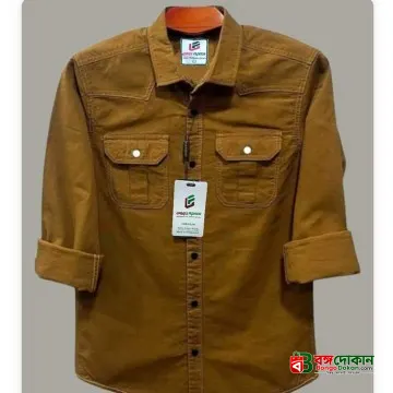 Double Pocket  shirt for men( Golden) - বাংলাদেশে সেরা দাম ও নতুন কালেকশন - গ্যালারি