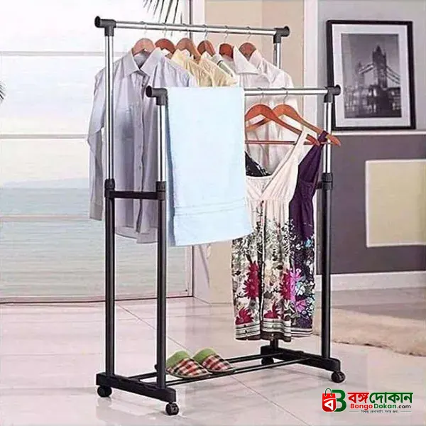 Double Pole Cloth Hanger Stainless Steel - বাংলাদেশে সেরা দাম ও নতুন কালেকশন - গ্যালারি