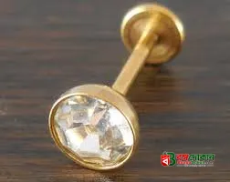 Elegant Gold Plated Crystal Nose Pin - বাংলাদেশে সেরা দাম ও এক্সক্লুসিভ ডিজাইন - গ্যালারি