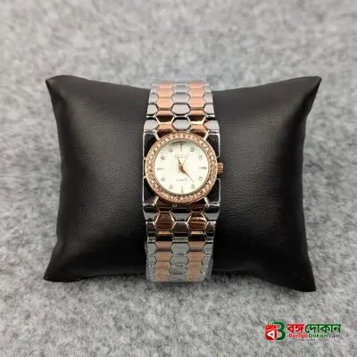Elegant Multti Ladies Quartz Watch with Crystal Bezel – Premium Bracelet Design (White Dial) - বাংলাদেশে সেরা দাম ও আকর্ষণীয় কালেকশন - গ্যালারি