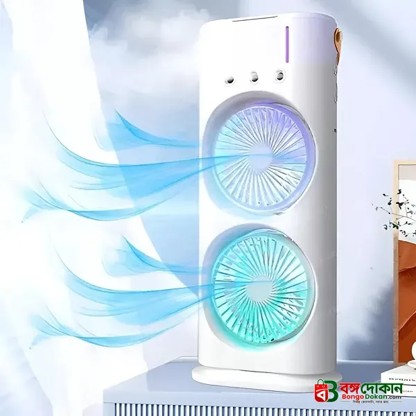 FADIUMS Portable Double-Ended Spray Fan with Humidifier – 600ml Water Tank, 3-Speed Cooling Fan, Built-in Multi-Color LED & USB Type-C Desktop Cooling Fan - বাংলাদেশে সেরা দাম ও স্পেসিফিকেশন - গ্যালারি