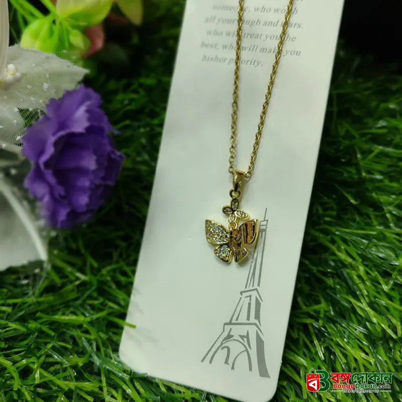Fantasy Colorful Acrylic Butterfly Pendant Necklace  For Womens - বাংলাদেশে সেরা দাম ও এক্সক্লুসিভ ডিজাইন - গ্যালারি