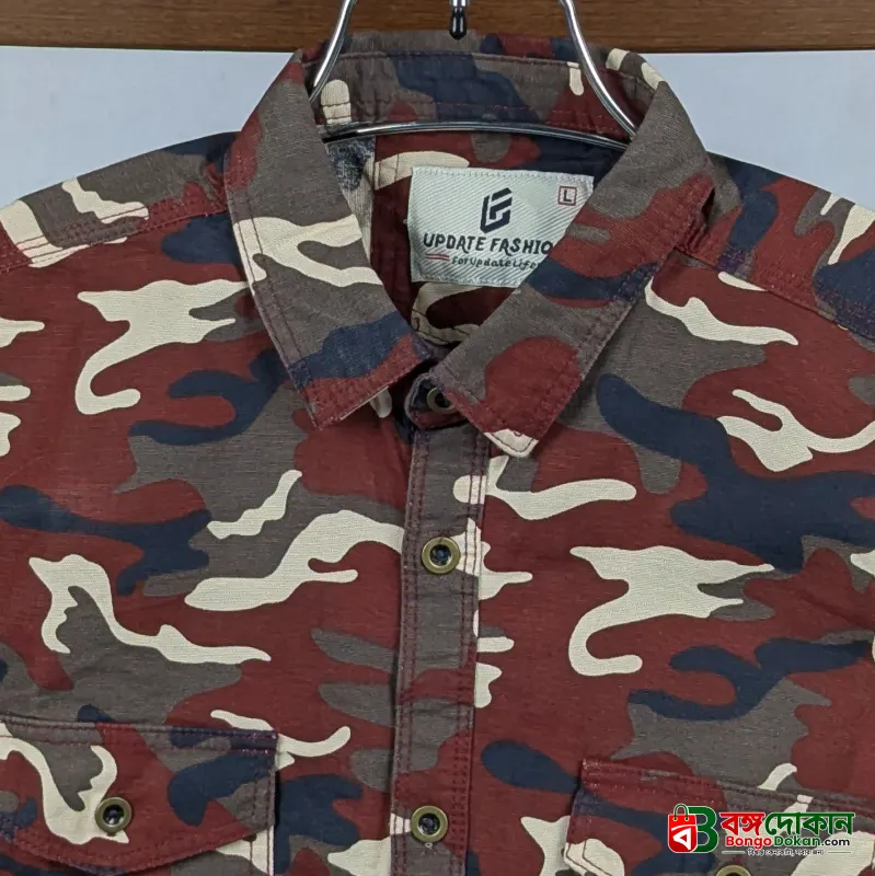Fashionable Casual Shirt For Men (Maroon) - বাংলাদেশে সেরা দাম ও নতুন কালেকশন - গ্যালারি