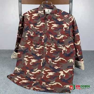 Fashionable Casual Shirt For Men (Maroon) - বাংলাদেশে সেরা দাম ও নতুন কালেকশন - গ্যালারি