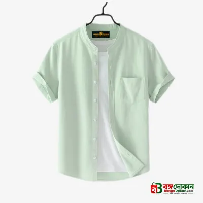 Fashionable half-sleeve shirt for men (Mint) - বাংলাদেশে সেরা দাম ও নতুন কালেকশন - গ্যালারি