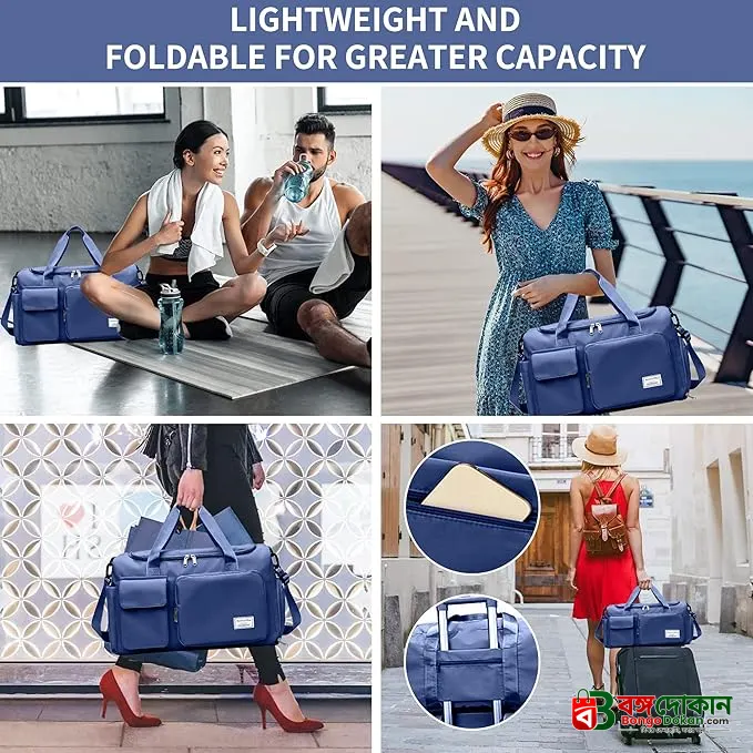 Fashionable Large Capacity Travel & Gym Bag - Blue - বাংলাদেশে সেরা দাম ও লাইফস্টাইল কালেকশন - গ্যালারি