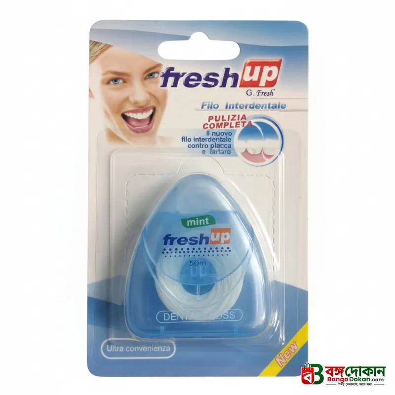 Fresh Up Oral Care Dental Floss Mint Flavour 50 meter (Factory Sealed) by DD (Any Colour) - বাংলাদেশে সেরা দাম ও লাইফস্টাইল কালেকশন - বাংলাদেশে সেরা অফার ও দাম