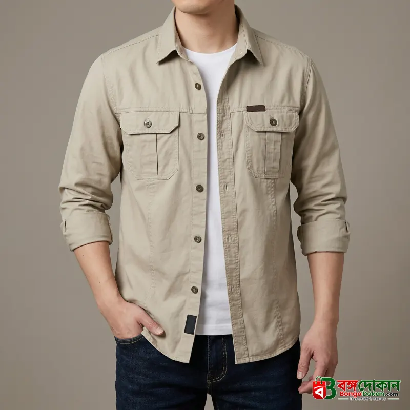 Full sleeves double pocket panel Shirt - বাংলাদেশে সেরা দাম ও নতুন কালেকশন - বাংলাদেশে সেরা অফার ও দাম