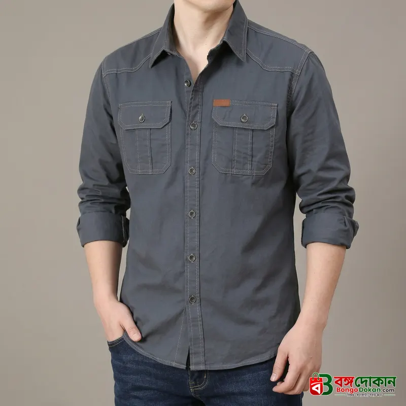 Full sleeves double pocket panel Shirt - বাংলাদেশে সেরা দাম ও নতুন কালেকশন - বাংলাদেশে সেরা অফার ও দাম