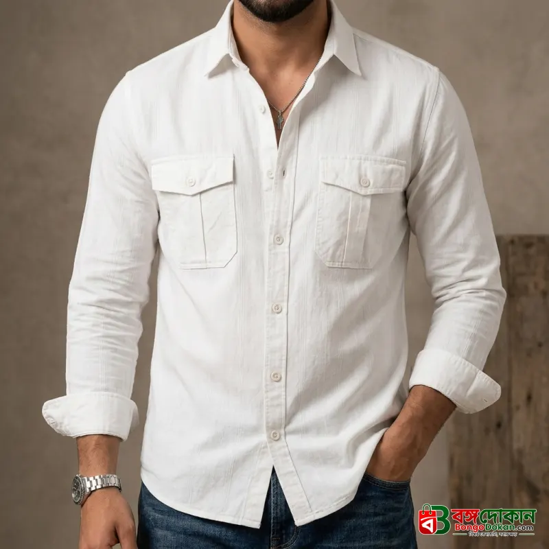 Full sleeves double pocket Shirt - বাংলাদেশে সেরা দাম ও নতুন কালেকশন - বাংলাদেশে সেরা অফার ও দাম