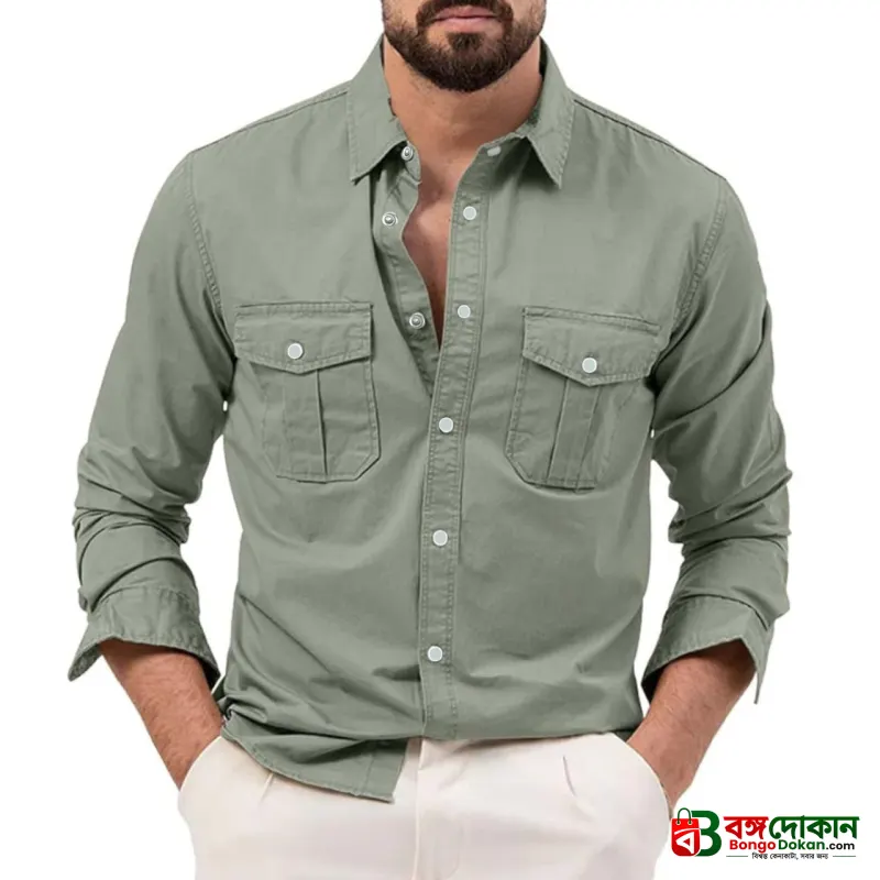 Full sleeves double pocket Shirt - বাংলাদেশে সেরা দাম ও নতুন কালেকশন - গ্যালারি