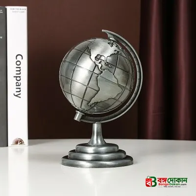 Golden 3D Rotating World Map Globe Decoration Showpiece – Modern Metal Gold Wash Finish Tabletop Ornament, Aesthetic Home & Office Decor, Luxury Travel Gift & Photography Prop - বাংলাদেশে সেরা দাম ও কাস্টমাইজড কালেকশন - গ্যালারি