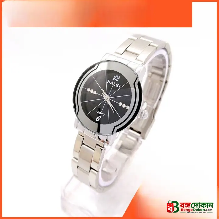 HALEI Premium Women's Quartz Analog Watch – Stainless Steel Strap, Round Case, Mineral Glass, Water Resistant, Elegant Japanese Movement Wristwatch for Ladies - বাংলাদেশে সেরা দাম ও আকর্ষণীয় কালেকশন - গ্যালারি