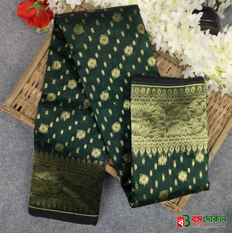 Half Silk Jamdani Saree (Black, Green, Pink,  Lavender, Maroon ) - বাংলাদেশে সেরা দাম ও আকর্ষণীয় কালেকশন - গ্যালারি