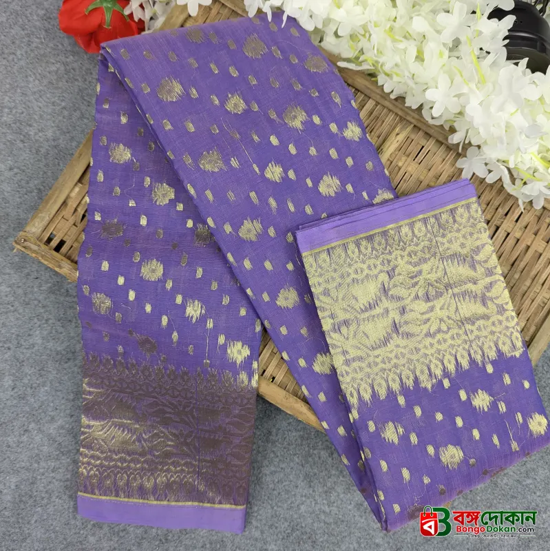 Half Silk Jamdani Saree (Black, Green, Pink,  Lavender, Maroon ) - বাংলাদেশে সেরা দাম ও আকর্ষণীয় কালেকশন - গ্যালারি