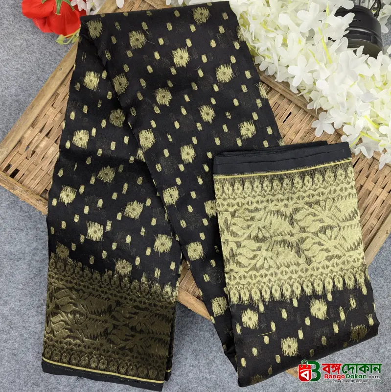 Half Silk Jamdani Saree (Black, Green, Pink,  Lavender, Maroon ) - বাংলাদেশে সেরা দাম ও আকর্ষণীয় কালেকশন - গ্যালারি