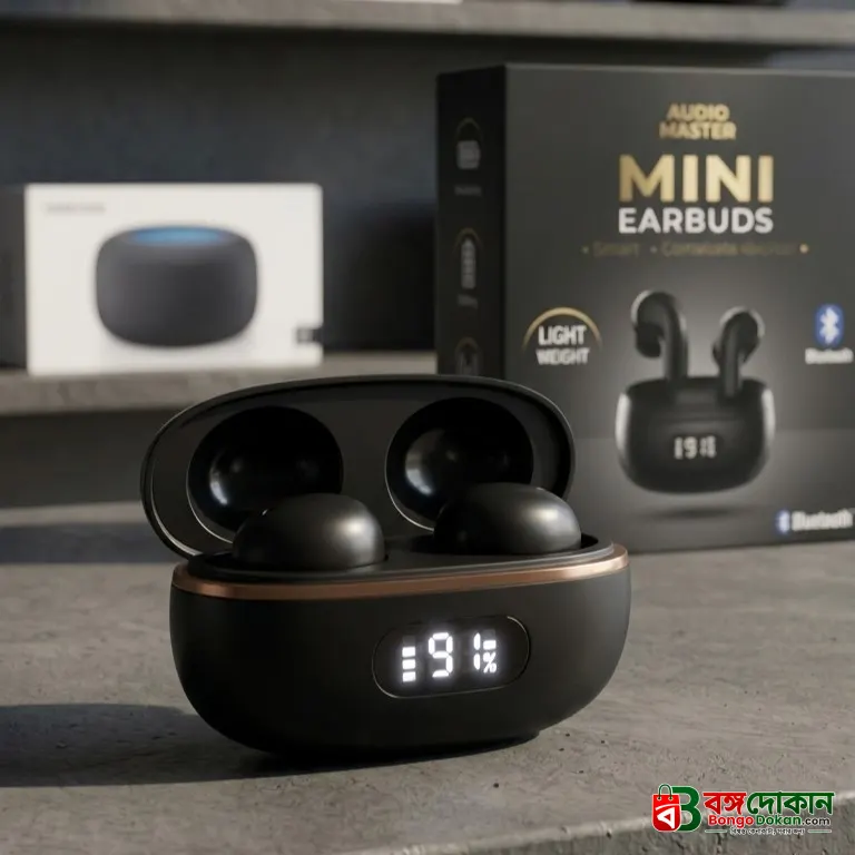 HnB Y17 Mini True Wireless Earbuds – Ultra-Compact In-Ear TWS with Matte Black Finish, Digital LED Battery Display & 20H Playtime - বাংলাদেশে সেরা দাম ও স্পেসিফিকেশন - গ্যালারি