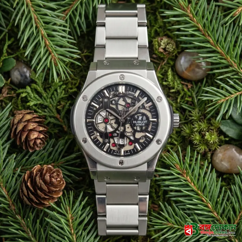 Hublot mechanical Water Resistant Stainless Steel watch - বাংলাদেশে সেরা দাম ও নতুন কালেকশন - বাংলাদেশে সেরা অফার ও দাম
