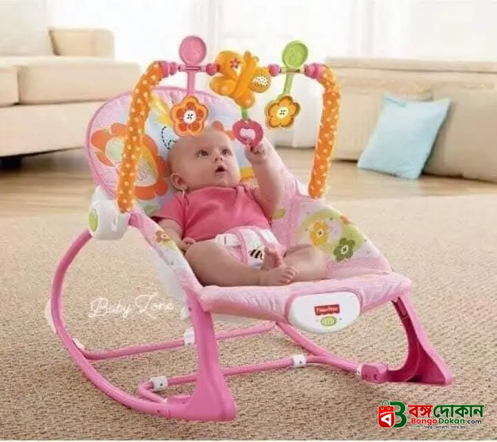iBaby Musical & Soothing Baby Bouncer – 2-in-1 Rocking Seat & Toddler Chair with Gentle Vibration, Melodies, Removable Toy Bar & Fold-Out Kickstand, Supports Up to 18kg (Age 0M to 3 Years) - বাংলাদেশে সেরা দাম ও আকর্ষণীয় খেলনা - গ্যালারি