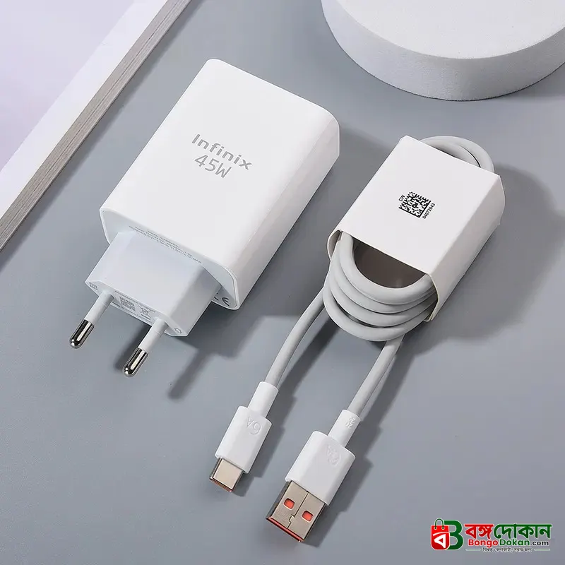 Infinix 45W Charger Power Adapter Box USB Type C Cable - বাংলাদেশে সেরা দাম ও স্পেসিফিকেশন - গ্যালারি