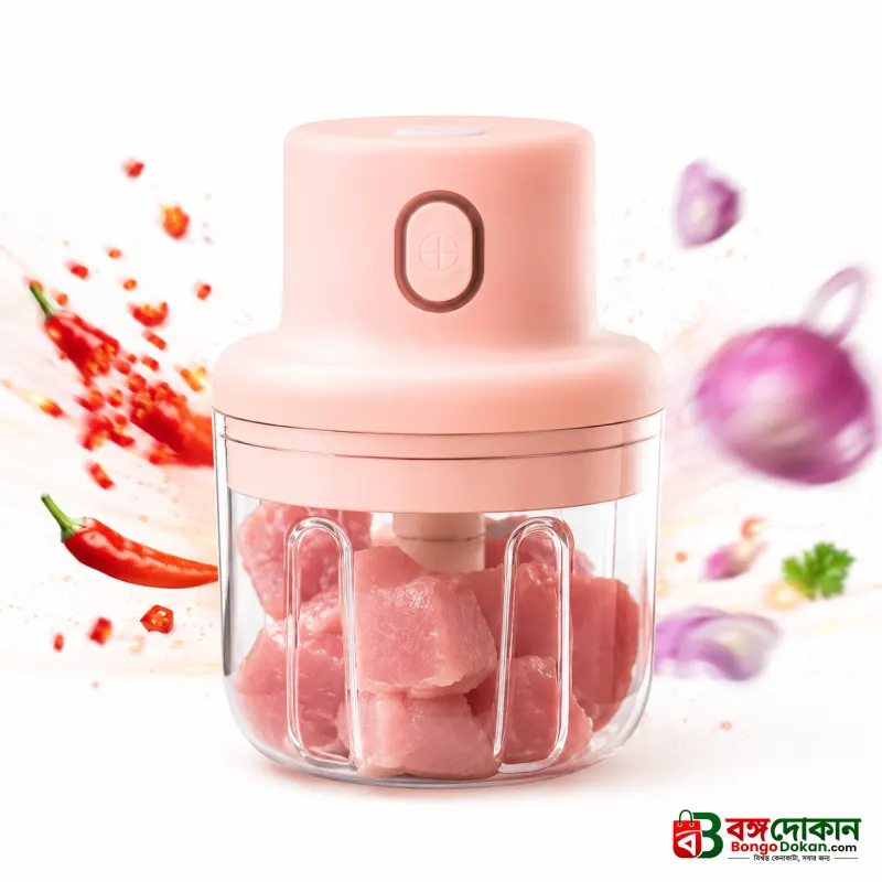 Intelligent Electric Rechargeable Vegetable Cutter & Mini Chopper – 250ml Wireless One-Touch Food Processor for Garlic, Ginger, Onion & Meat - বাংলাদেশে সেরা দাম ও স্পেসিফিকেশন - গ্যালারি
