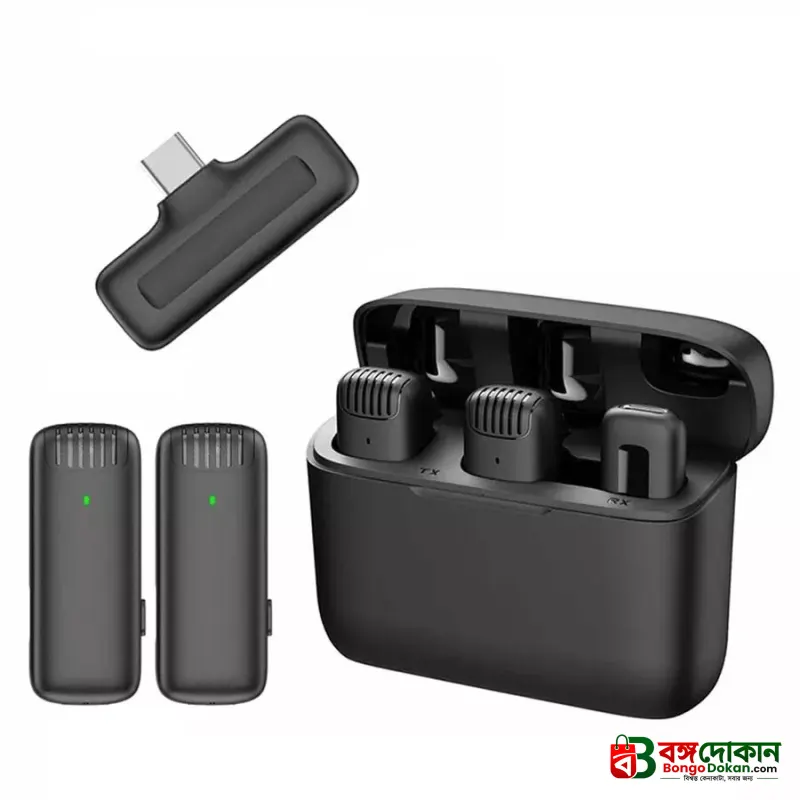 J13 Wireless Lavalier Microphone with Charging Case (Type-C) – Plug & Play, 3-Step Noise Cancellation, 20M Range, Clear Timbre Audio for Vlogging, Podcasting & Interviews - বাংলাদেশে সেরা দাম ও স্পেসিফিকেশন - গ্যালারি