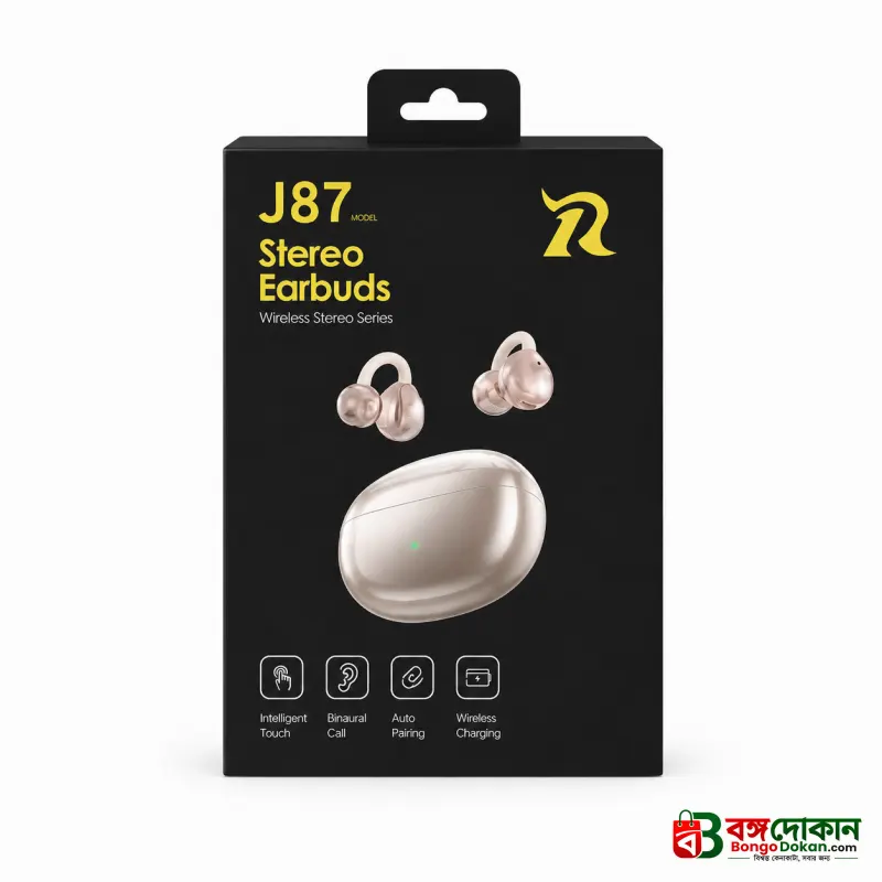 J87 Air Conduction Open-Ear True Wireless Earbuds – Bluetooth 5.4 TWS Sports Headphones with Wireless Charging, ENC Noise Cancelling & 24H Battery - বাংলাদেশে সেরা দাম ও স্পেসিফিকেশন - গ্যালারি