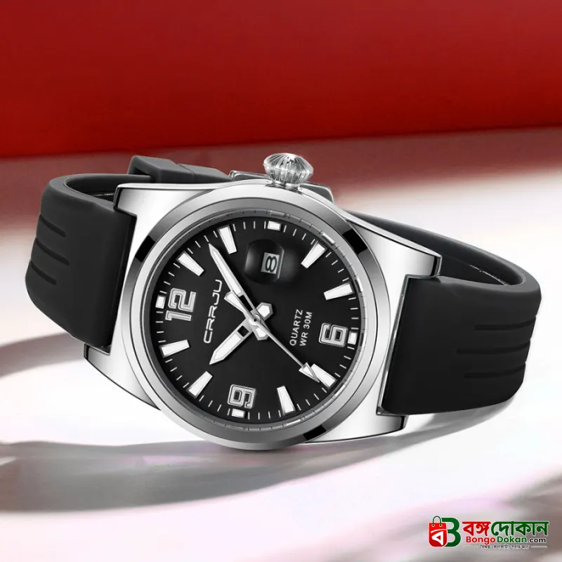 Jam Tangan Pria CRRJU 2025 Anti Air Kasual Olahraga Digital Jam Tangan Anak/Cowok Kalender Silikon Bercahaya - Hitam - বাংলাদেশে সেরা দাম ও লাইফস্টাইল কালেকশন - গ্যালারি