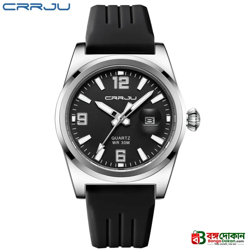 Jam Tangan Pria CRRJU 2025 Anti Air Kasual Olahraga Digital Jam Tangan Anak/Cowok Kalender Silikon Bercahaya - Hitam - বাংলাদেশে সেরা দাম ও লাইফস্টাইল কালেকশন - গ্যালারি