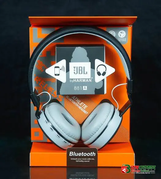 JBL 881A Wireless Bluetooth Headphone – Over-Ear Stereo Headset with Deep Bass, TF Card, FM Radio, AUX, Built-in Mic & Comfortable Cushion Design - বাংলাদেশে সেরা দাম ও স্পেসিফিকেশন - গ্যালারি