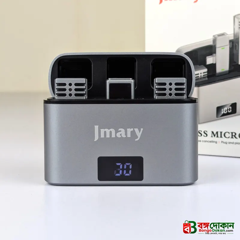 Jmary MW-15 2.4G Dual Wireless Lavalier Microphone – Type-C Plug & Play Mic with 48H Battery Charging Case, 20M Range & Low Latency for Mobile Vlogging & Interviews - বাংলাদেশে সেরা দাম ও স্পেসিফিকেশন - গ্যালারি