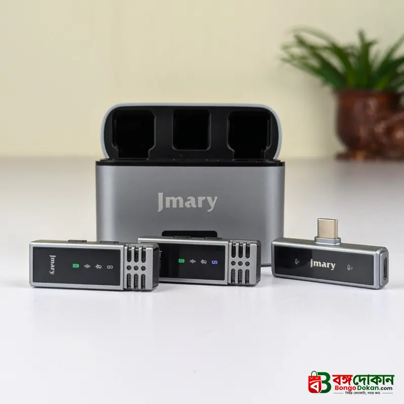 Jmary MW-15 2.4G Dual Wireless Lavalier Microphone – Type-C Plug & Play Mic with 48H Battery Charging Case, 20M Range & Low Latency for Mobile Vlogging & Interviews - বাংলাদেশে সেরা দাম ও স্পেসিফিকেশন - গ্যালারি