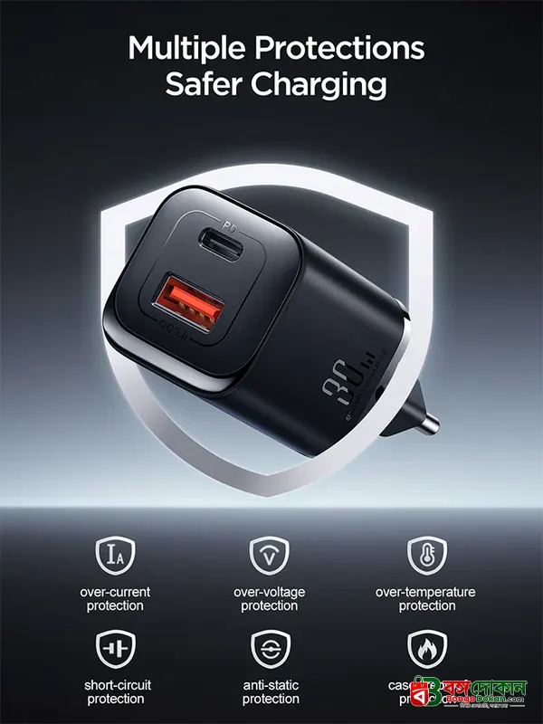 Joyroom JR-TCF08 Speed Series 30W Dual-Port Fast Charger – PD 30W & Samsung PPS 25W Wall Adapter with Multi-Protocol Support & Fireproof PC Shell - বাংলাদেশে সেরা দাম ও স্পেসিফিকেশন - গ্যালারি