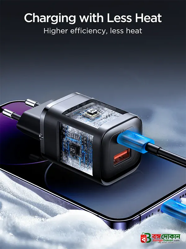 Joyroom JR-TCF08 Speed Series 30W Dual-Port Fast Charger – PD 30W & Samsung PPS 25W Wall Adapter with Multi-Protocol Support & Fireproof PC Shell - বাংলাদেশে সেরা দাম ও স্পেসিফিকেশন - গ্যালারি