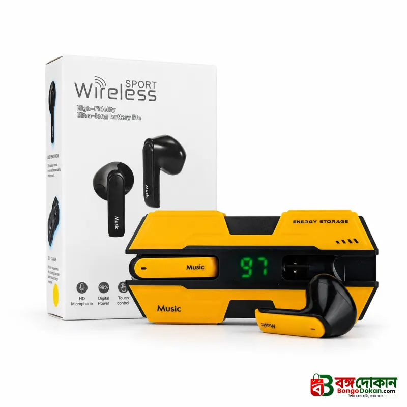 K8 Sport True Wireless Earbuds – In-Ear Bluetooth Earphones with Deep Bass, Touch Control, LED Digital Display & Secure Fit for Gym & Sports - বাংলাদেশে সেরা দাম ও স্পেসিফিকেশন - গ্যালারি