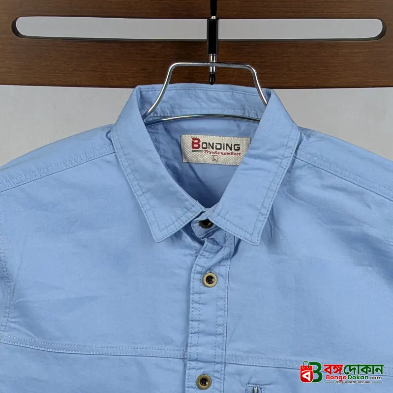 Kaiser Cotton Stylish Full Sleeve Shirt (Sky) - বাংলাদেশে সেরা দাম ও নতুন কালেকশন - গ্যালারি
