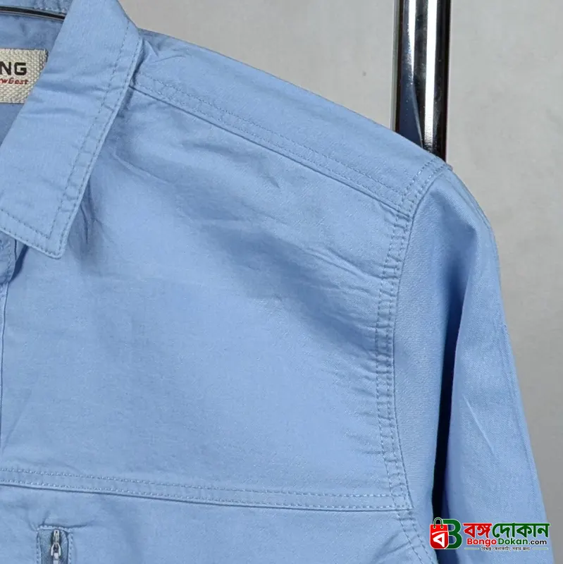 Kaiser Cotton Stylish Full Sleeve Shirt (Sky) - বাংলাদেশে সেরা দাম ও নতুন কালেকশন - গ্যালারি