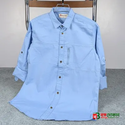 Kaiser Cotton Stylish Full Sleeve Shirt (Sky) - বাংলাদেশে সেরা দাম ও নতুন কালেকশন - গ্যালারি