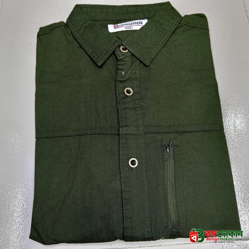 Kaiser Cotton Stylish Full Sleeve Shirt (Olive) - বাংলাদেশে সেরা দাম ও নতুন কালেকশন - গ্যালারি