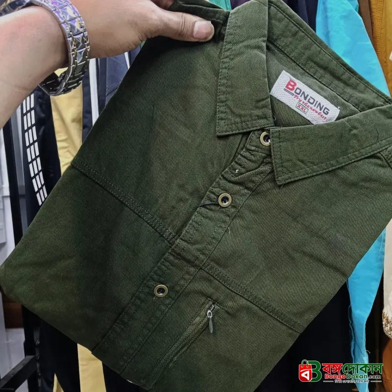 Kaiser Cotton Stylish Full Sleeve Shirt (Olive) - বাংলাদেশে সেরা দাম ও নতুন কালেকশন - গ্যালারি