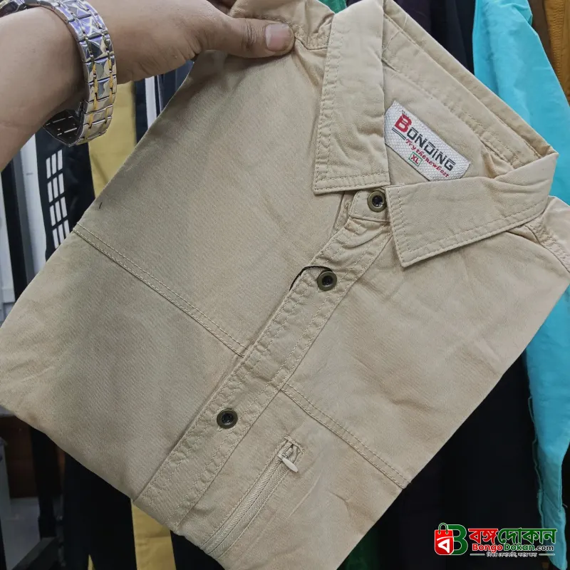 Kaiser Cotton Stylish Full Sleeve Shirt (Khaki) - বাংলাদেশে সেরা দাম ও নতুন কালেকশন - গ্যালারি