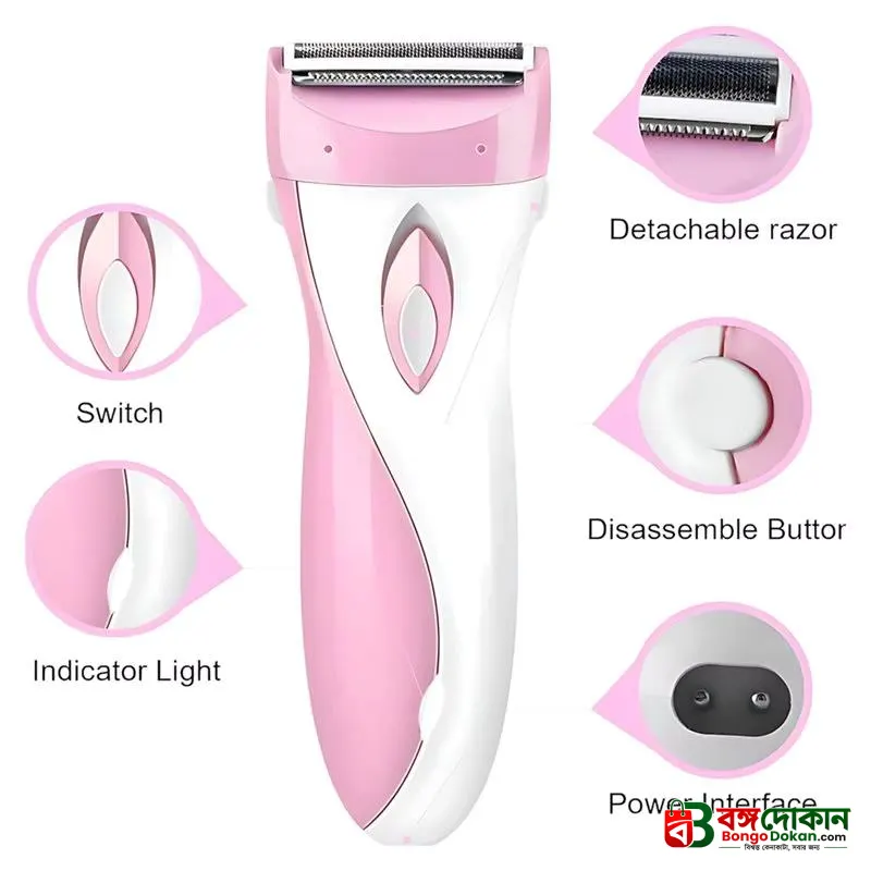 Kemei KM-3018 Women’s Cordless Electric Shaver & Hair Remover – Hypoallergenic Foil Triple Blade, Swing Head & Ergonomic Design for Safe Body Grooming - বাংলাদেশে সেরা দাম ও আকর্ষণীয় কালেকশন - গ্যালারি