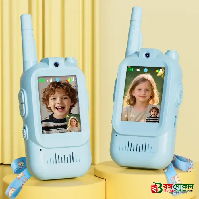 Kids Video Walkie Talkie 2-Way Intercom Set – 2.0" Screen, Built-in Camera, No SIM/Internet Required, Type-C Rechargeable Wireless Toy for Children - বাংলাদেশে সেরা দাম ও আকর্ষণীয় খেলনা - গ্যালারি